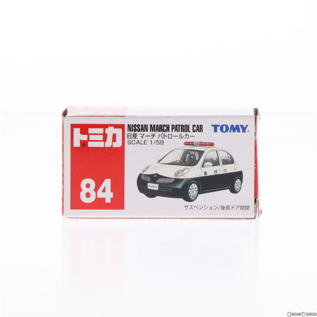 [MDL]トミカ No.84 1/58 日産 マーチ パトロールカー(ホワイト×ブラック/赤箱) 完成品 ミニカー トミー