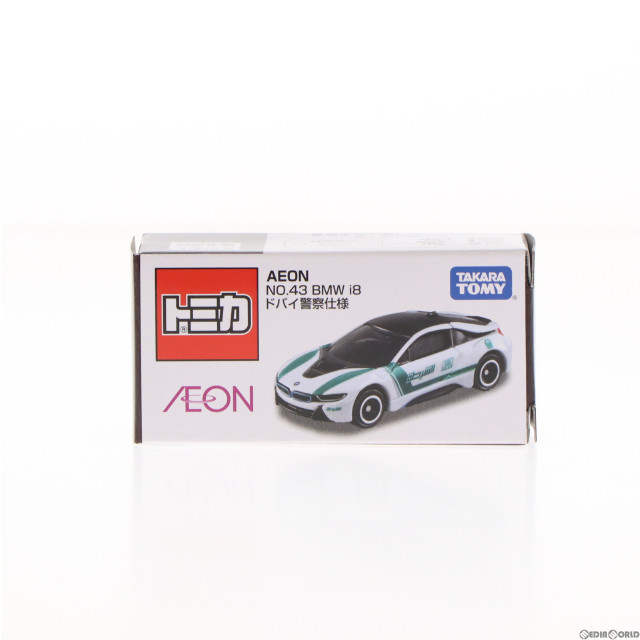 [MDL]イオン限定 トミカ No.43 1/61 BMW i8 ドバイ警察仕様(ホワイト×グリーン) 完成品 ミニカー タカラトミー