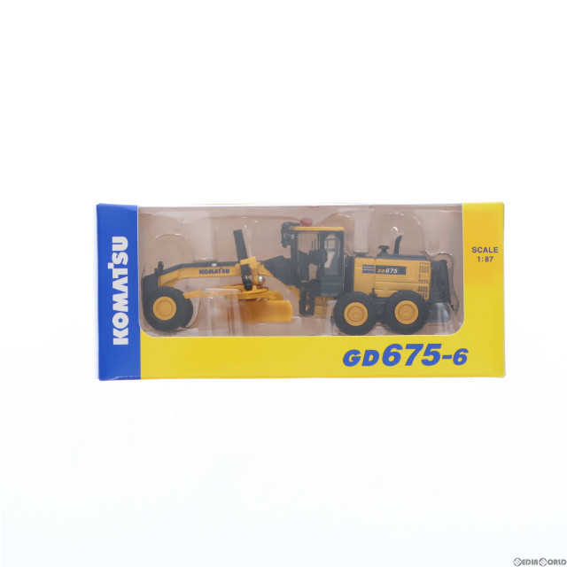 [MDL]1/87 KOMATSU GD675-6 MOTOR GRADER(イエロー) -コマツ GD675-6 モーター グレーダー- 小松製作所株主優待 完成品 ミニカー 小松製作所