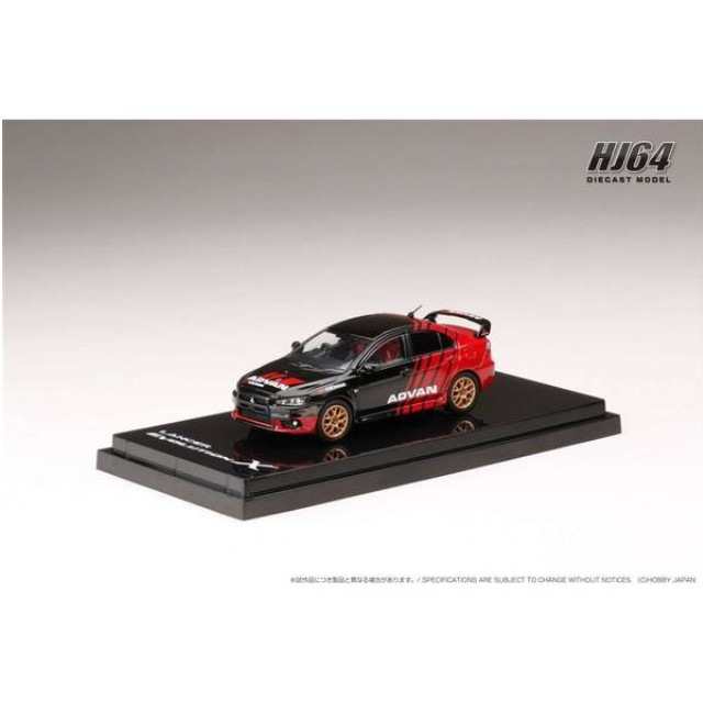 [MDL]1/64 三菱 LANCER EVOLUTION(ランサーエボリューション) X YOKOHAMA ADVAN COLOR 完成品 ミニカー(HJ644053AV) ホビージャパン