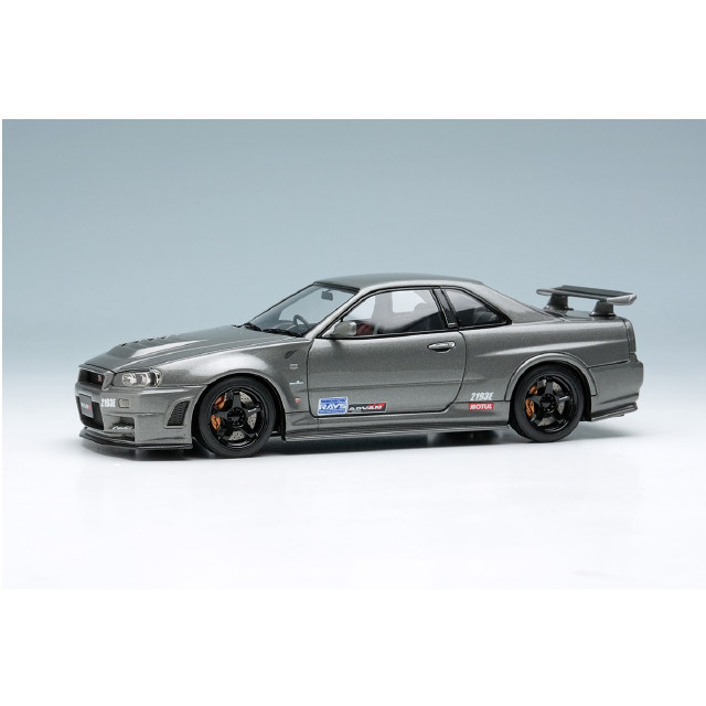 [MDL]1/43 NISSAN SKYLINE(スカイライン) GT-R(NISMO BNR34 CRS Version) ダークメタルグレー ロゴステッカー付 2011 完成品 ミニカー(EM422A) EIDOLON(アイドロン)