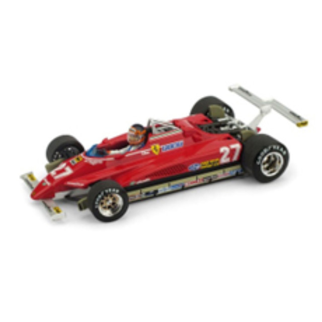 [MDL](再販)1/43 フェラーリ 126C2 1982年 ロングビーチGP #27 Gilles Villeneuve ドライバーフィギュア付き 完成品 ミニカー(R272CH) BRUMM(ブルム)