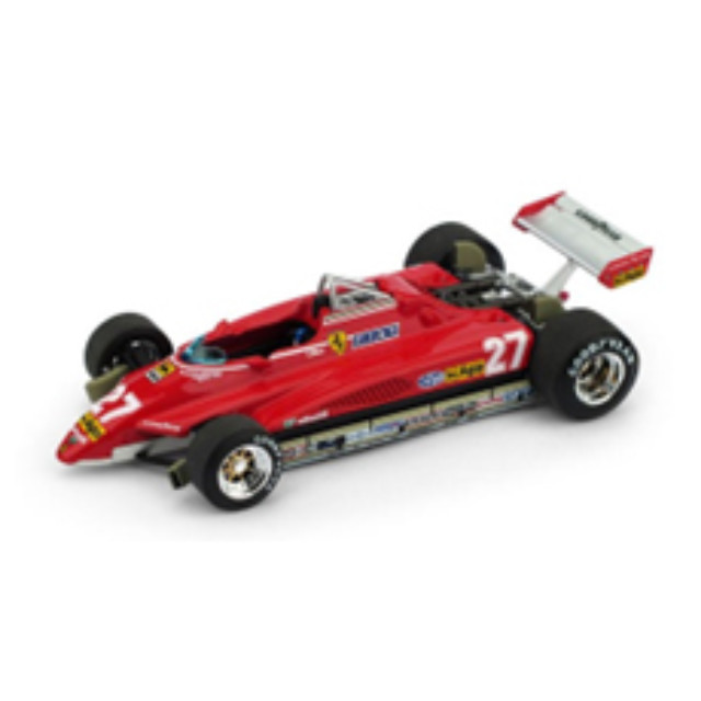 [MDL](再販)1/43 フェラーリ 126C2 1982年 ブラジルGP #27 Gilles Villeneuve 完成品 ミニカー(R593) BRUMM(ブルム)