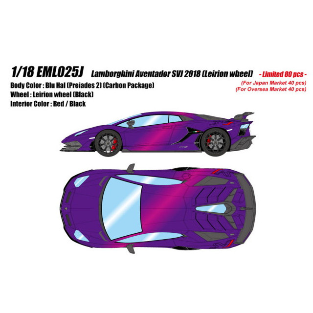 [MDL] 1/18 Lamborghini Aventador(ランボルギーニ アヴェンタドール) SVJ 2018 ブルーハル 完成品 ミニカー(EML025J) EIDOLON(アイドロン)