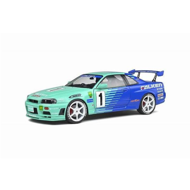 [MDL](再販)1/18 日産 スカイライン R34 GT-R(グリーン/ブルー) 完成品 ミニカー(S1804304) solido(ソリド)