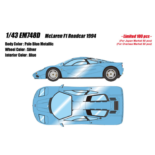 [MDL] EIDOLON COLLECTION(アイドロンコレクション) 1/43 McLaren F1 Roadcar(マクラーレン F1 ロードカー) 1994 ペールブルーメタリック 完成品 ミニカー(EM748D) EIDOLON(アイドロン)