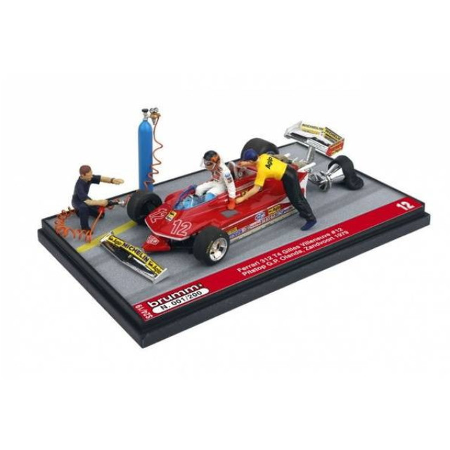 [MDL]1/43 フェラーリ 312 T4 No.12 1979 F1 オランダGP G. Villeneuve 完成品 ミニカー(S2419) BRUMM(ブルム)