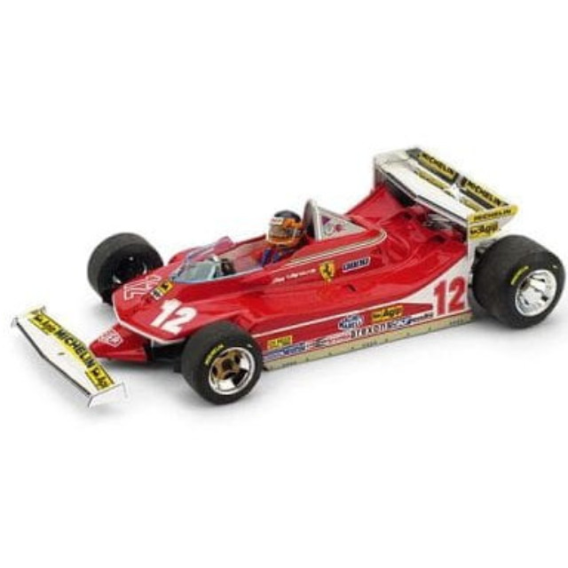 [MDL](再販)1/43 フェラーリ 312 T4 1979年モナコGP #12 Gilles Villeneuve ドライバー付 完成品 ミニカー(R514CH) BRUMM(ブルム)