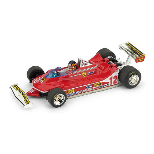 [MDL](再販)1/43 フェラーリ 312 T4 1979年 ロングビーチGP 1位 #12 G. Villeneuve ドライバー付 完成品 ミニカー(R578CH) BRUMM(ブルム)