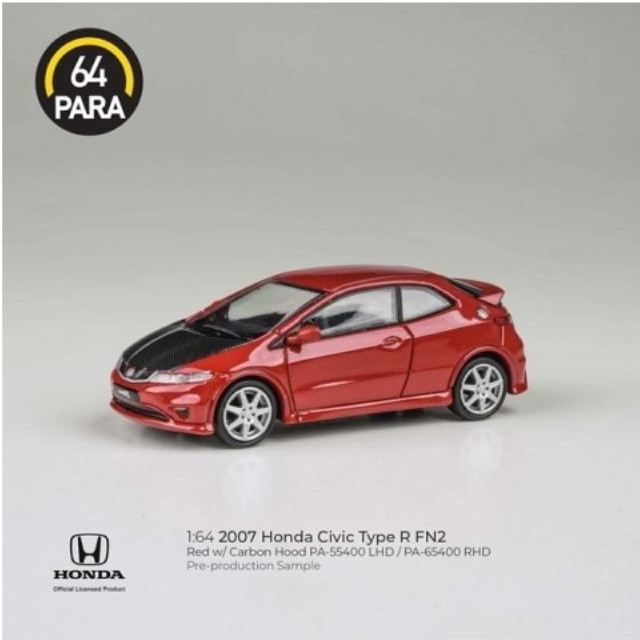 [MDL]PARA64 1/64 ホンダ シビック Type R FN2 2007 レッド/カーボン LHD 完成品 ミニカー(PA-55400) PARAGON(パラゴン)