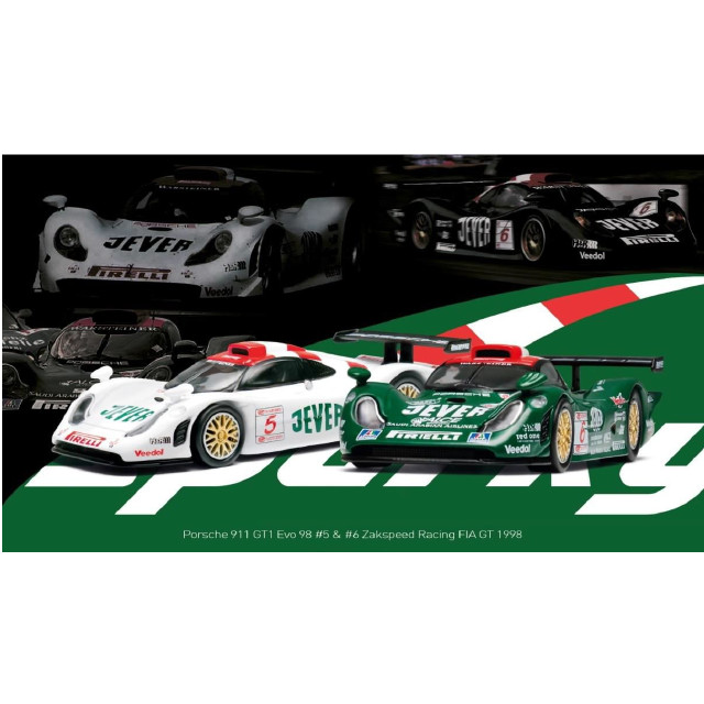 [MDL]Sparky 1/64 Porsche(ポルシェ) 911 GT1 Evo 98 #5 & #6 Zakspeed Racing FIA GT 1998 完成品 ミニカー(YCOMBO64019) TOYEAST(トイイースト)