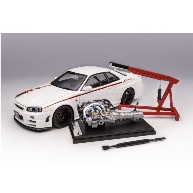 [MDL] 1/18 Nissan Skyline(スカイライン) GT-R(R34) NISMO CUSTOMIZED ホワイトパール 完成品 ミニカー(M83427) MOTORHELIX(モーターヘリックス)