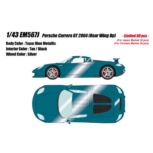 [MDL] 1/43 Porsche Carrera(ポルシェ カレラ) GT 2004 Rear wing up トパーズブルーメタリック 完成品 ミニカー(EM567J) EIDOLON(アイドロン)