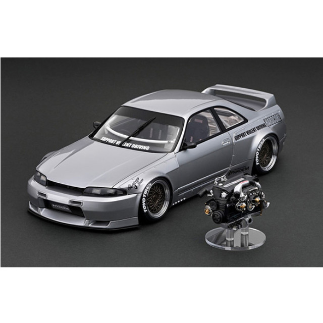 [MDL] (再販) 1/18 PANDEM GT-R(BCNR33) Silver With Engine 完成品 ミニカー(IG3031) ignition model(イグニッションモデル)