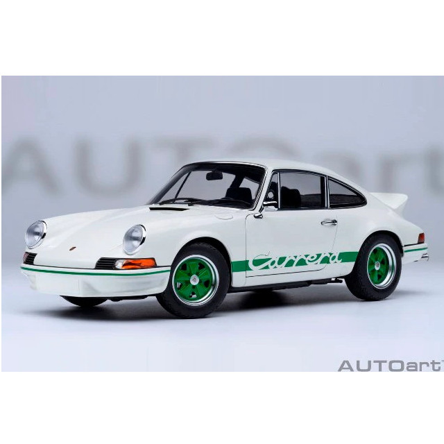 [MDL] オートアート・コンポジットモデルシリーズ 1/18 ポルシェ 911 カレラ 2.7 RS(グランプリホワイト×グリーン・ストライプ) 完成品 ミニカー(78031) AUTOart(オートアート)